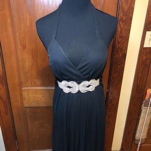 Maxi black prom dress